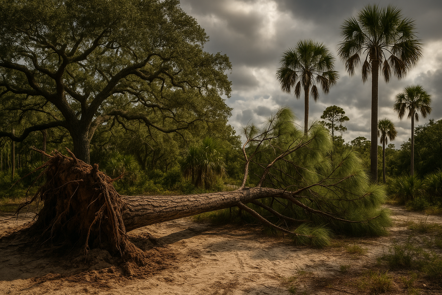 Why Sandy Gulf-Coast Soil Makes Oaks and Pines More Likely to Fall